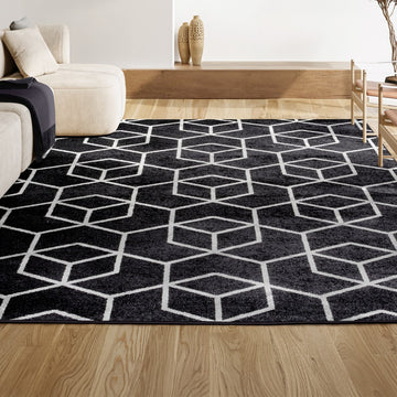 Tumbling Blocks Modern Geometric Area Rug